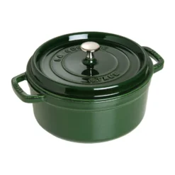 Staub La Cocotte pyöreä pata valurauta 5,2 L, Basilikanvihreä