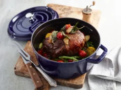 Staub La Cocotte pyöreä pata valurauta 2,6 L, Tummansininen