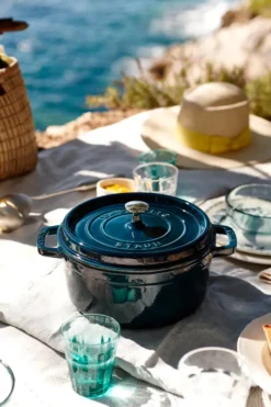Staub La Cocotte pyöreä pata valurauta 2,2 L, La Mer