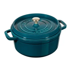 Staub La Cocotte pyöreä pata valurauta 2,2 L, La Mer