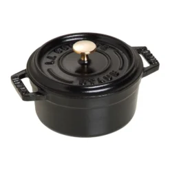 Staub La Cocotte pyöreä pata valurauta 0,25 L, Musta