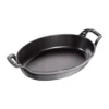 Staub ovaali uunivuoka valurauta 24 cm., Grafiitinharmaa