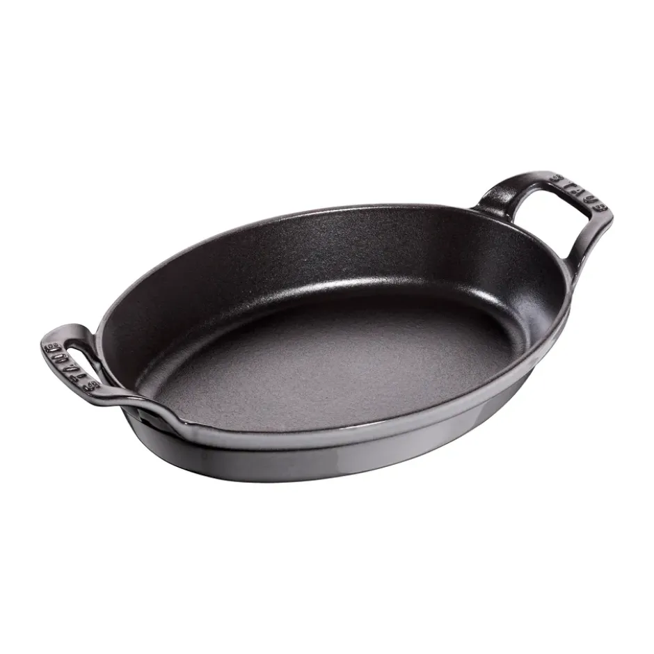 Staub ovaali uunivuoka valurauta 24 cm., Grafiitinharmaa