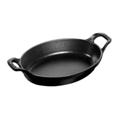 Staub ovaali uunivuoka valurauta 21 cm, Musta