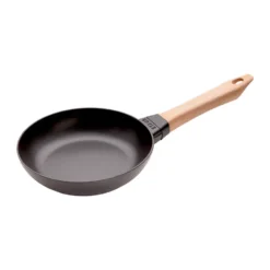 Staub paistinpannu valurauta musta vaalea puukahva., Ø20 cm
