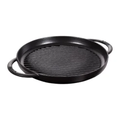 Staub Pure grillipannu valurauta pyöreä musta, Ø30 cm