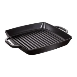 Staub Pure grillipannu valurauta neliö musta, 28 cm