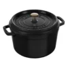 Staub pyöreä pata korkea 4,8 L, MattMusta