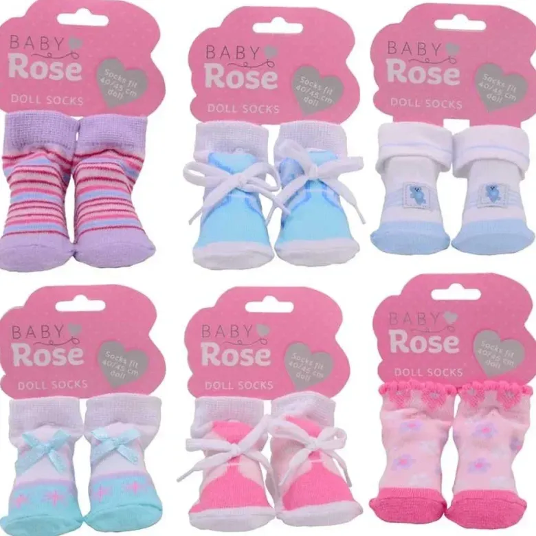 1 st. par sockar till dockor 35-45 cm Baby Rose