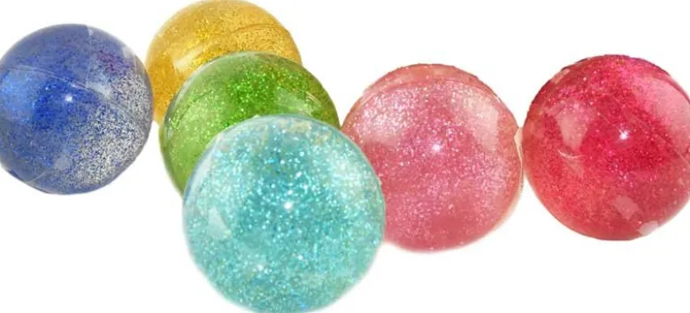 1 st. Stor Glitter Studsboll 6 cm