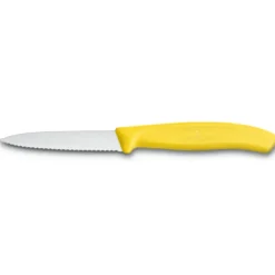 Swiss Classic vihannes-/ kuorimaveitsi hammastettu 8 cm, Keltainen