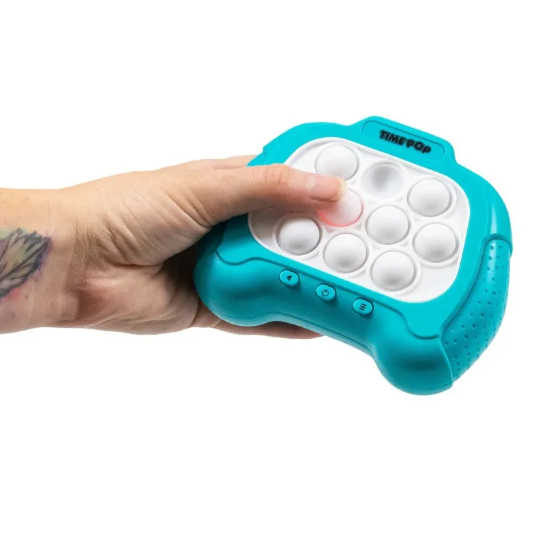 TIME POP LIGHT UP PUSH POPPER GAME BLUE