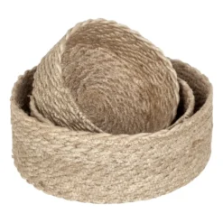 Twisted leipäkori 3-pack, Luonto-harmaa