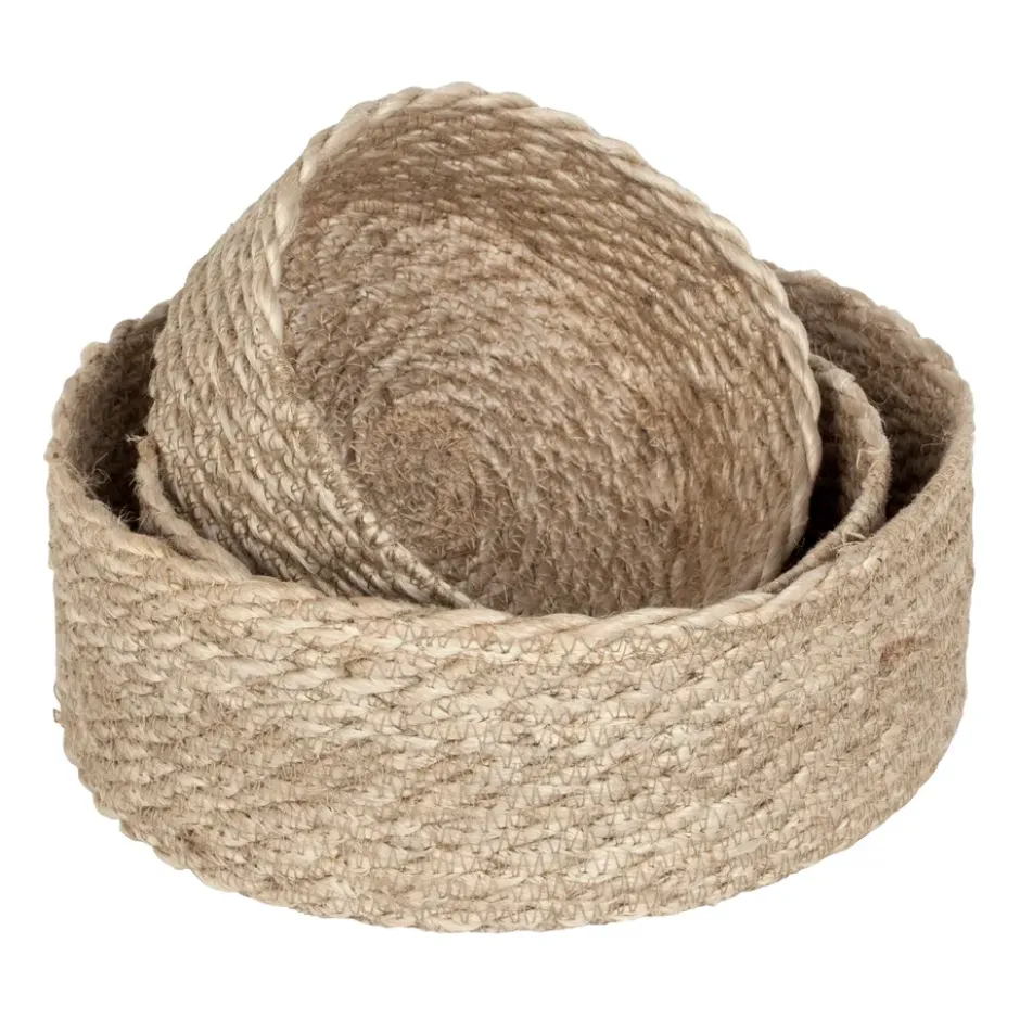 Twisted leipäkori 3-pack, Luonto-harmaa